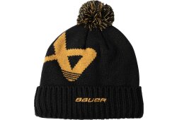 BAUER Knit Pom Intarsia - schwarz/gelb - Sr.