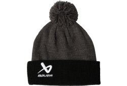 BAUER Knit Pom 2Tone - schwarz/grau - Yth.