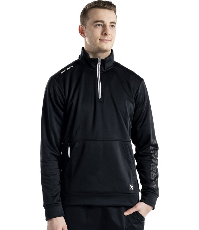 BAUER 1/2 Zip Fleece Team - schwarz - Sr.