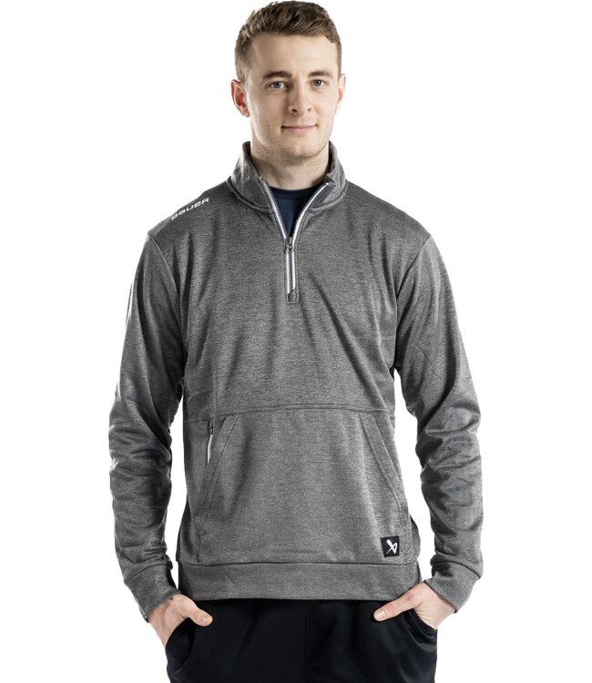 BAUER 1/2 Zip Fleece Team - grau - Sr.