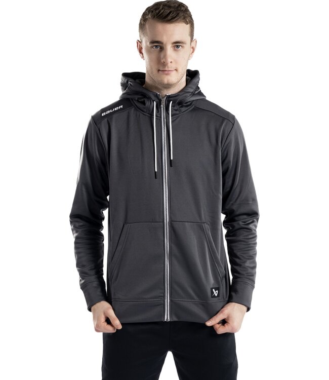 BAUER Fleece Zip Hoodie Team - grau - Sr.