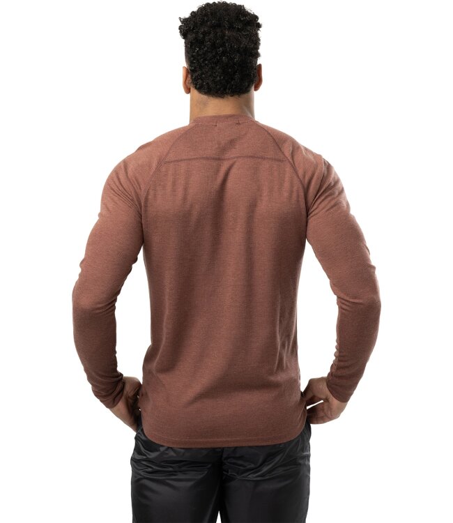 BAUER Merino Longsleeve Tech T- Shirt - braun - Sr.