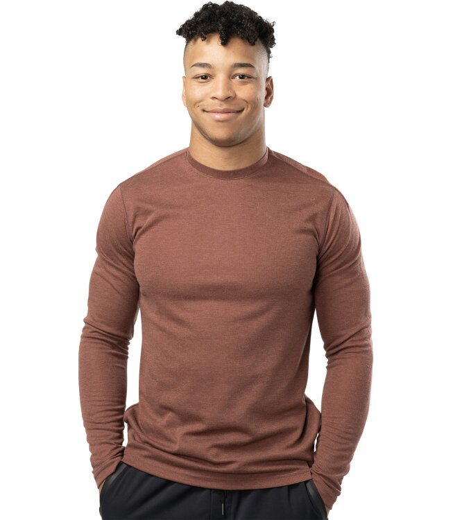 BAUER Merino Longsleeve Tech T- Shirt - braun - Sr.