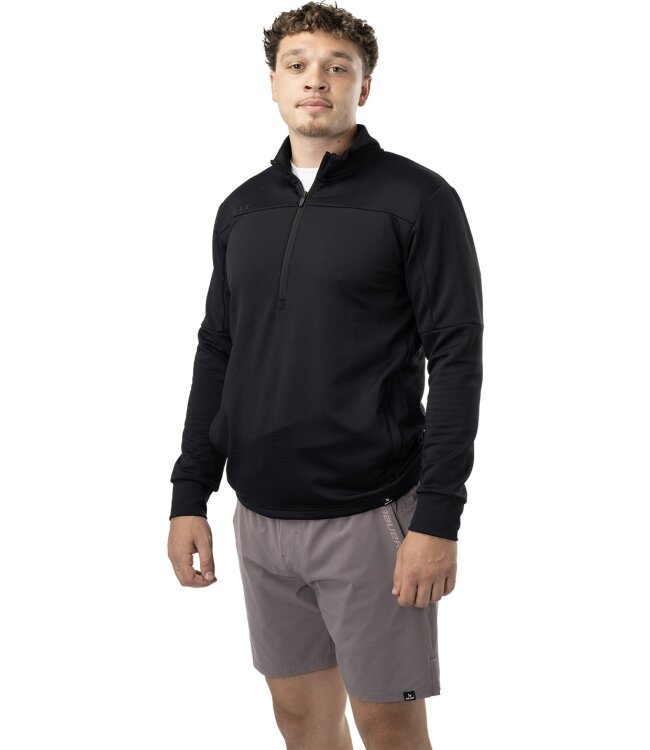 BAUER FLC Core Textured 1/4 Zip - schwarz - Sr.