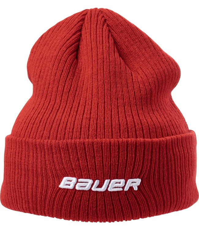 BAUER Team Ripped Knit Toque - rot