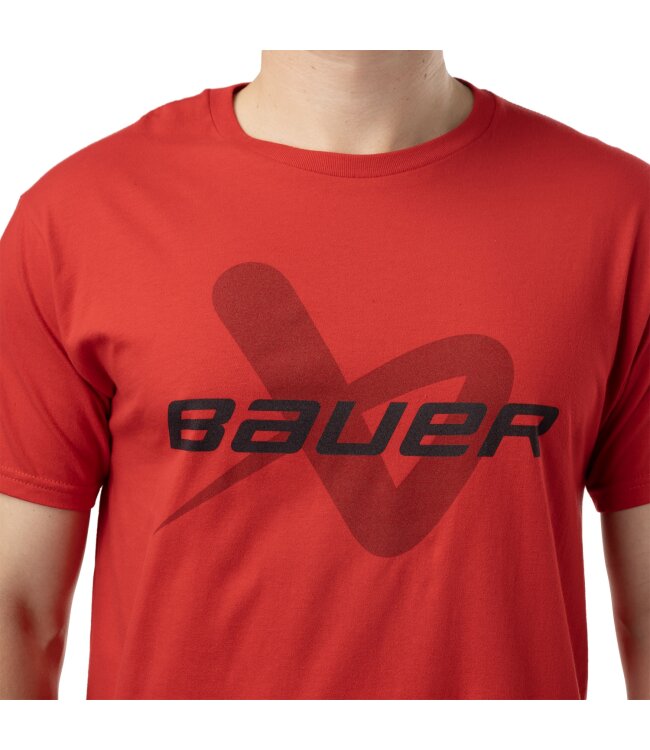 BAUER Core Lockup Tee - rot - Sr.