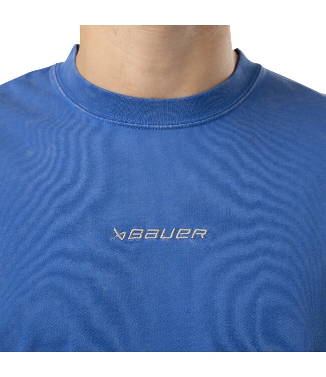 BAUER Longsleeve Acid Wash - blau - Sr.