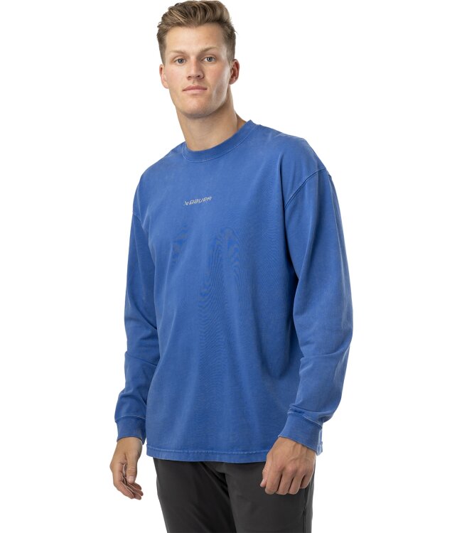 BAUER Longsleeve Acid Wash - blau - Sr.