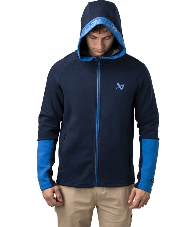 BAUER FLC Full Zip Colorblock - marine - Sr.