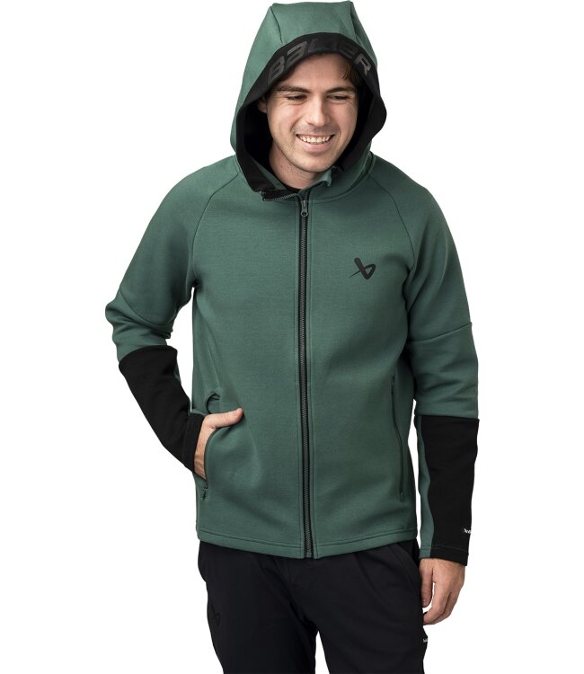 BAUER FLC Full Zip Colorblock - grün - Sr.