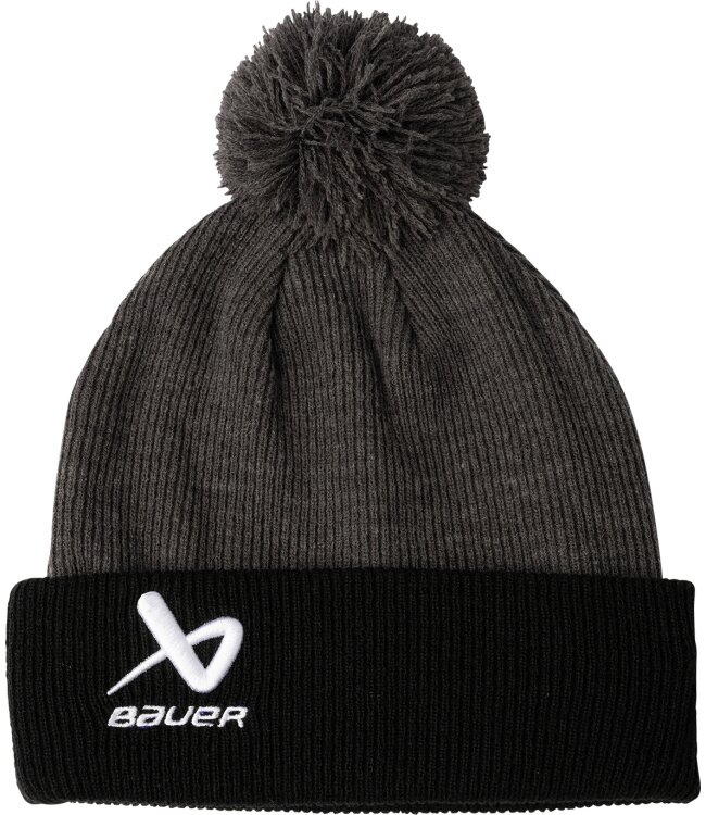 BAUER Knit Pom 2Tone - schwarz/grau - Sr.